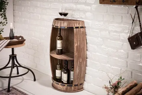 Regály a poličky LuxD Regál na víno Winebar 79 cm přírodní