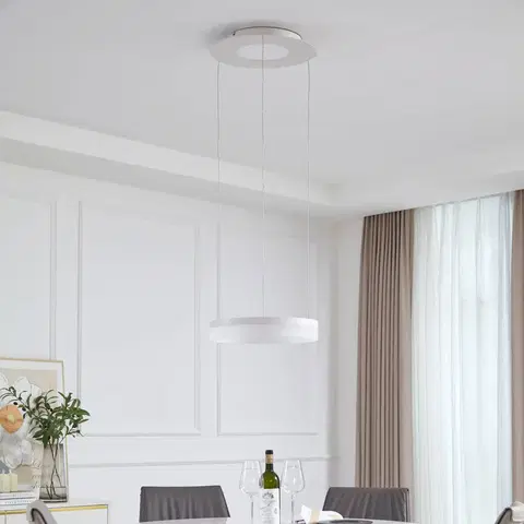 Inteligentní lustry Lucande Lucande Squillo Smart LED závěsné světlo, bílé, Tuya, RGBW