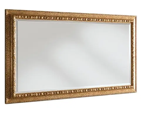 Luxusní a designová zrcadla Estila Luxusní nástěnné barokní zrcadlo Pasiones obdélníkového tvaru se zlatým ozdobným rámem 160cm