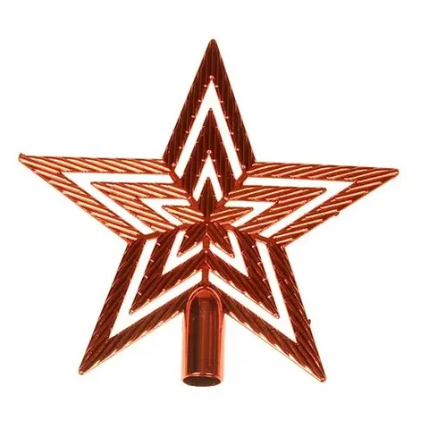 Vánoční dekorace Vánoční Špička na stromek - hvězda lesk, v. 20 cm