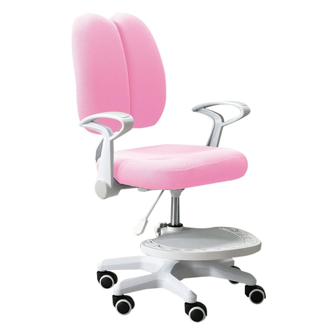 Kancelářské židle Rostoucí židle ISANA s podnoží a šlemi, růžová/bílá