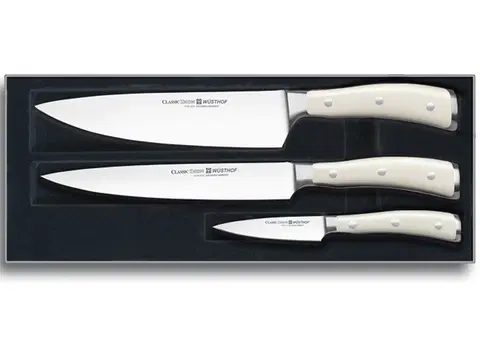Kuchyňské nože WÜSTHOF Sada nožů Wüsthof CLASSIC IKON créme - univerzální 3ks 9601-0