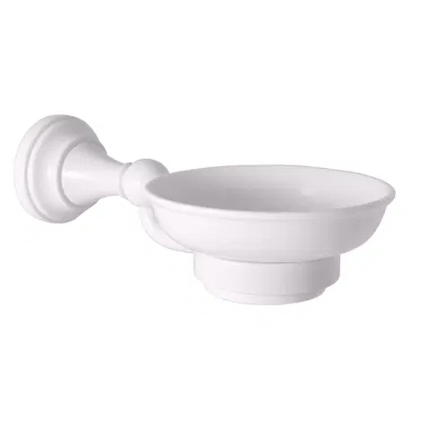 Misky na mýdlo SLEZAK-RAV Mýdlenka keramická bílá  Koupelnový doplněk MORAVA RETRO, Barva: bílá MKA0300B