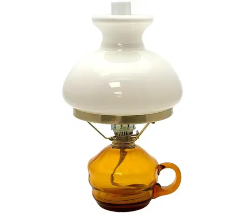 Lampy Floriánova huť Petrolejová lampa KLÁRA 34 cm amber 