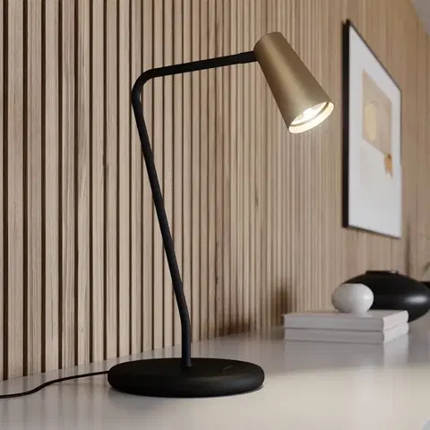 Stolní lampy kancelářské Lucande Lucande Angelina stolní lampa, mosaz-zlatá