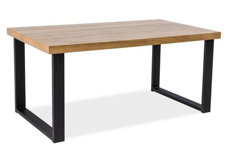 Jídelní stoly Jídelní stůl TINDEN typ 1, dub masiv/černá