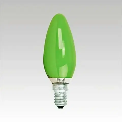 Žárovky NARVA žárovka 25W E14 220-240V zelená svíčková