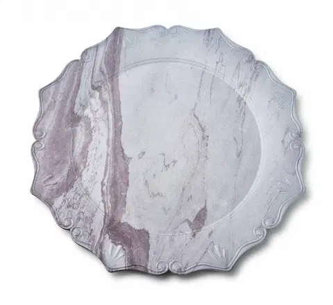 Talíře Mondex Dekorativní podtalíř Blanche IX 33 cm růžový mramor