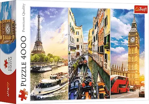 Hračky puzzle TREFL - Puzzle 4000 Výlet kolem Evropy
