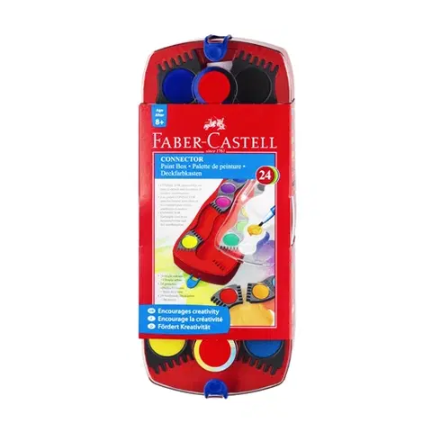 Hračky FABER CASTELL - Vodové farby Faber-Castell stavebnicové 24 farieb
