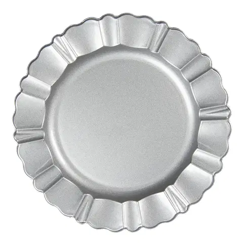 Talíře Stříbrný melaninový talíř / podnos - Ø 33 cm Clayre & Eef 64595ZI