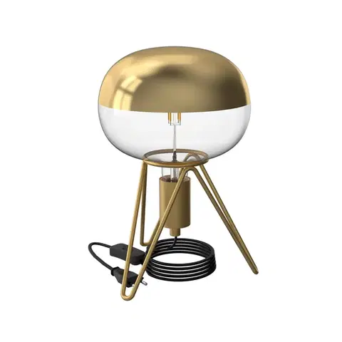 Stolní lampy Calex Calex Tripod stolní lampa, zlatá