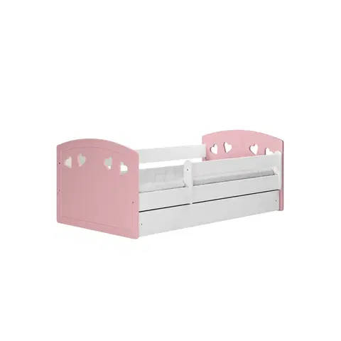 Dětské postýlky Kocot kids Dětská postel Julia mix růžová, varianta 80x160, se šuplíky, bez matrace