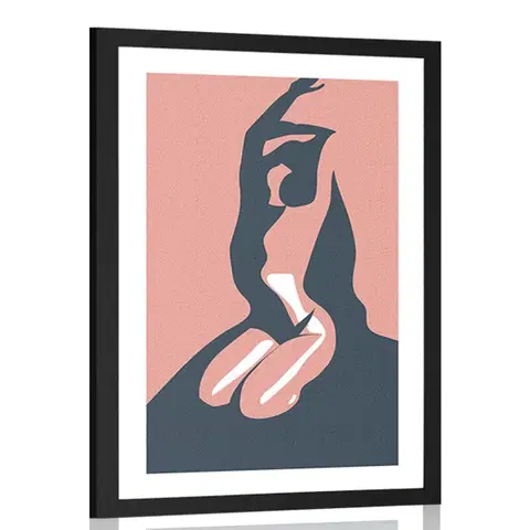 Ženy Plakát s paspartou jemnost ženského těla