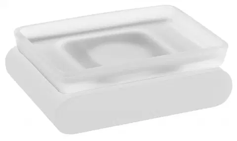 Misky na mýdlo SAPHO FLORI mýdlenka, mléčné sklo, bílá mat RF002/14