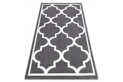 Koberce a koberečky Dywany Lusczow Kusový koberec SKETCH KIERAN šedý  / bílý trellis, velikost 140x190