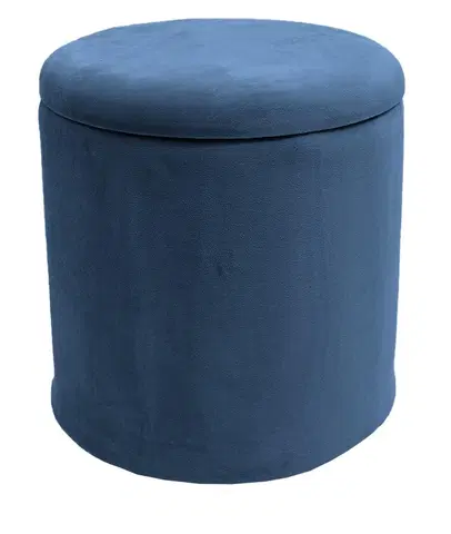 Taburety Kontrast Taburet s úložným prostorem PLAZA -36 x 36 cm - tmavě modrý