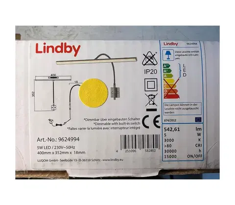 Svítidla Lindby Lindby - LED Stmívatelná nástěnná lampa NAVINA LED/5W/230V 