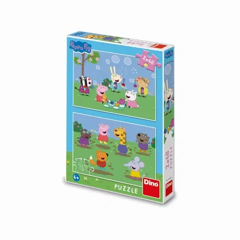 Hračky puzzle DINO - Peppa Pig A Kamarádi 2X48 Puzzle