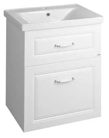 Koupelnový nábytek AQUALINE FAVOLO umyvadlová skříňka 57x72,5x44,6cm, bílá mat FV260