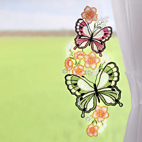 Dekorace oken a dveří Textilní dekorace "Motýli"