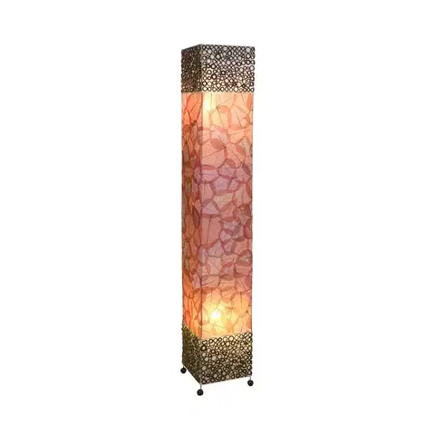 Stojací lampy Woru Stojací lampa Emilian s motivem listů, výška 150 cm