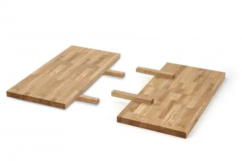 Jídelní stoly Stolní desky 2ks pro stoly APEX / RADUS masivní dřevo Halmar 40x85 cm