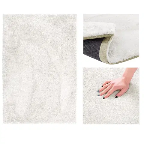 Koupelnové předložky Kusový koberec AmeliaHome Morko béžový, velikost 100x150