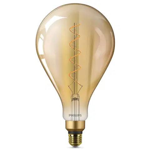 LED žárovky Philips E27 4,5W LED žárovka Giant, teplá bílá, zlatá