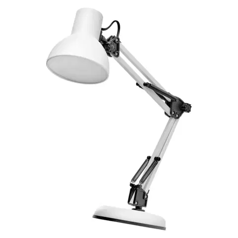 Stolní lampy do kanceláře EMOS Stolní lampa LUCAS na žárovku E27, bílá Z7609W