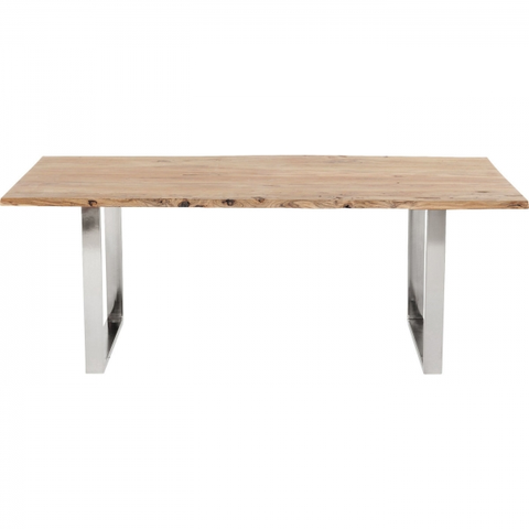 Stoly z masivu KARE Design Stůl Harmony 180×90 cm - chrom