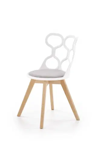 Židle Jídelní židle K308 Halmar Bílá / šedá