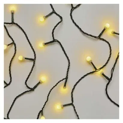 Vánoční řetězy a lamety EMOS Světelný LED řetěz Cherry s časovačem 30 m teplá bílá