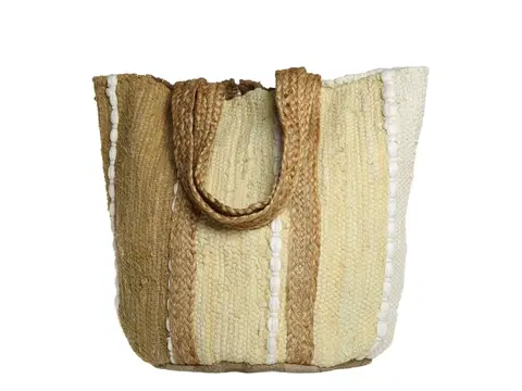 Nákupní tašky a košíky Béžovo-hnědá plážová jutová taška Beach Bag - 40*30*60 cm Chic Antique 15025004