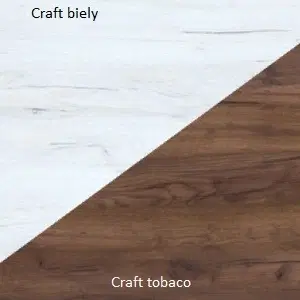 Obývací stěny ArtCross Obývací stěna HUGO II Barva: craft bílý / craft tobaco