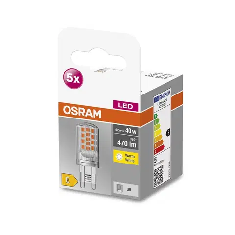 LED žárovky OSRAM OSRAM Base PIN LED kolík žárovka G9 4,2W 470lm 5ks