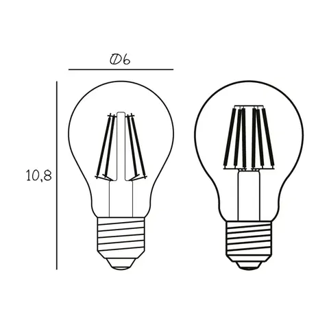 Stmívatelné LED žárovky DESIGN BY US Libovolná LED žárovka, E27 Ø 6 cm 5 W 2 200 K stmívatelná