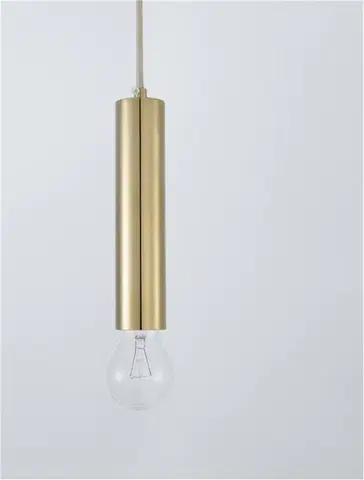Moderní závěsná svítidla NOVA LUCE závěsné svítidlo NORWAY zlatý hliník zlatý kabel E27 1x12W 230V IP20 bez žárovky 9287946