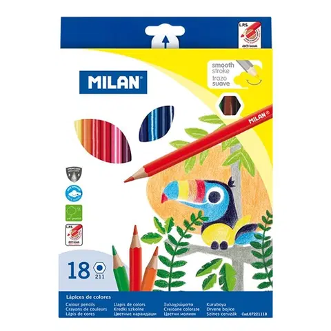 Hračky MILAN - Pastelky šestihranné 18 ks