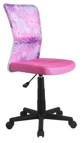 Dětské stoly a židle Dětská židle DINGO Halmar Růžová
