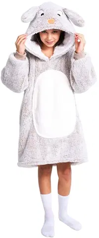 Hračky COZY NOXXIEZ - CH321 Králík - hřejivá televizní mikinová deka s kapucí pro děti 7 - 12 let