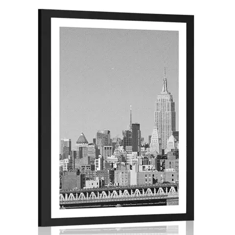 Černobílé Plakát s paspartou magický New York v černobílém provedení