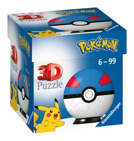Hračky puzzle RAVENSBURGER - Puzzle-Ball Pokémon Motiv 2 - Položka 54 Dílků