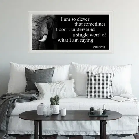 Tapety na zeď Samolepící tapety citáty - Oscar Wilde, slon