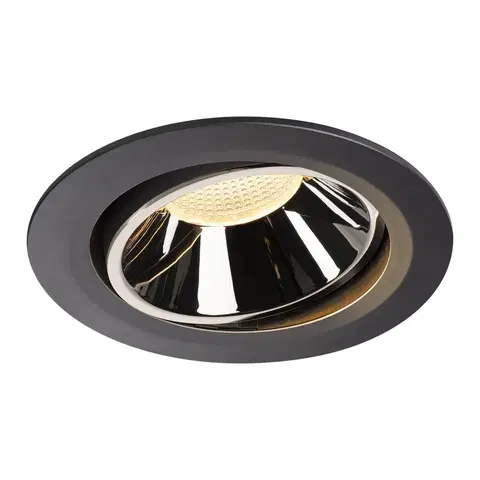 LED podhledová svítidla SLV BIG WHITE NUMINOS MOVE DL XL vnitřní LED zápustné stropní svítidlo černá/chrom 3000 K 20° otočné a výkyvné 1003723