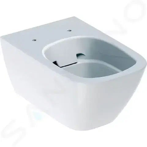 Záchody GEBERIT Smyle Square Závěsné WC, Rimfree, bílá 500.208.01.1
