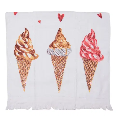 Utěrky Froté ručník se zmrzlinou Frosty And Sweet - 40*66 cm Clayre & Eef TFAS
