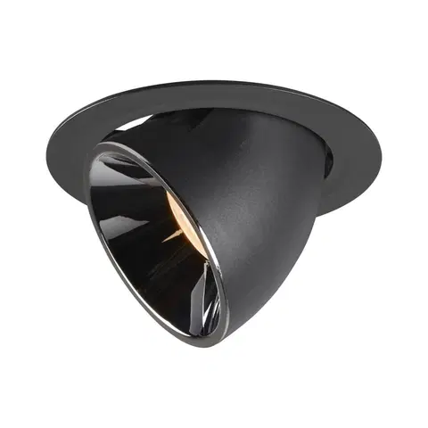LED podhledová svítidla SLV BIG WHITE NUMINOS GIMBLE XL zápustné stropní svítidlo černé/chrom 2700 K 55° 1006037