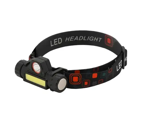 Čelovky  LED Nabíjecí čelovka LED/1200mAh černá/červená 