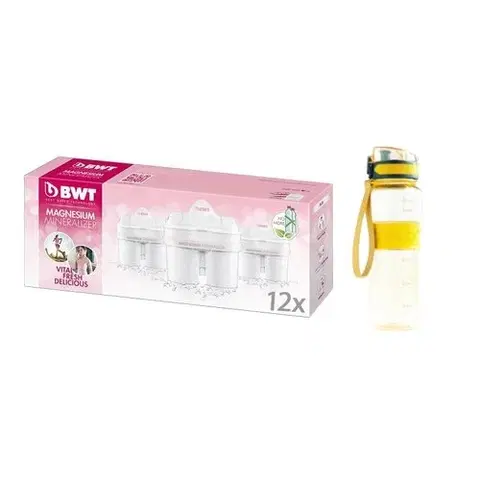 Vodní filtry BWT Náhradní filtry 12 ks s dárkem - sportovní láhev 600 ml
